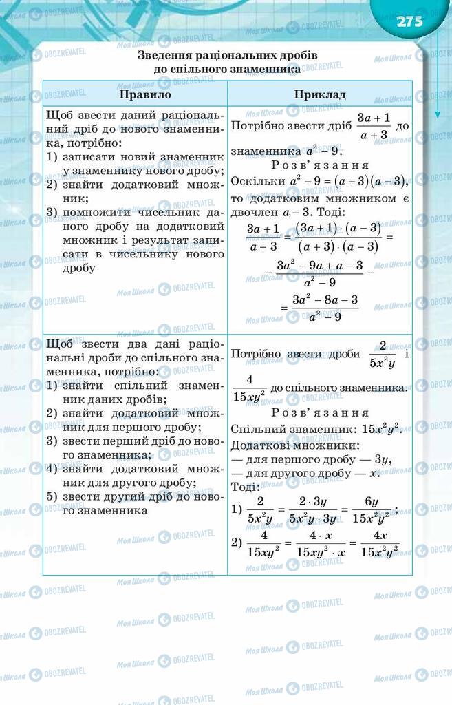 Учебники Алгебра 8 класс страница  275