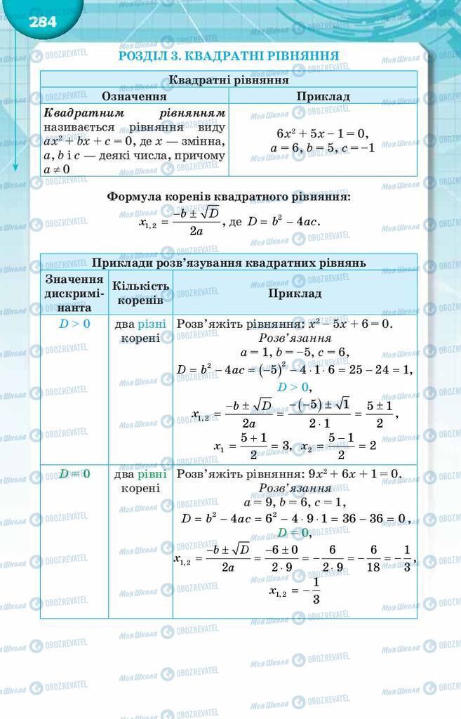 Учебники Алгебра 8 класс страница  284