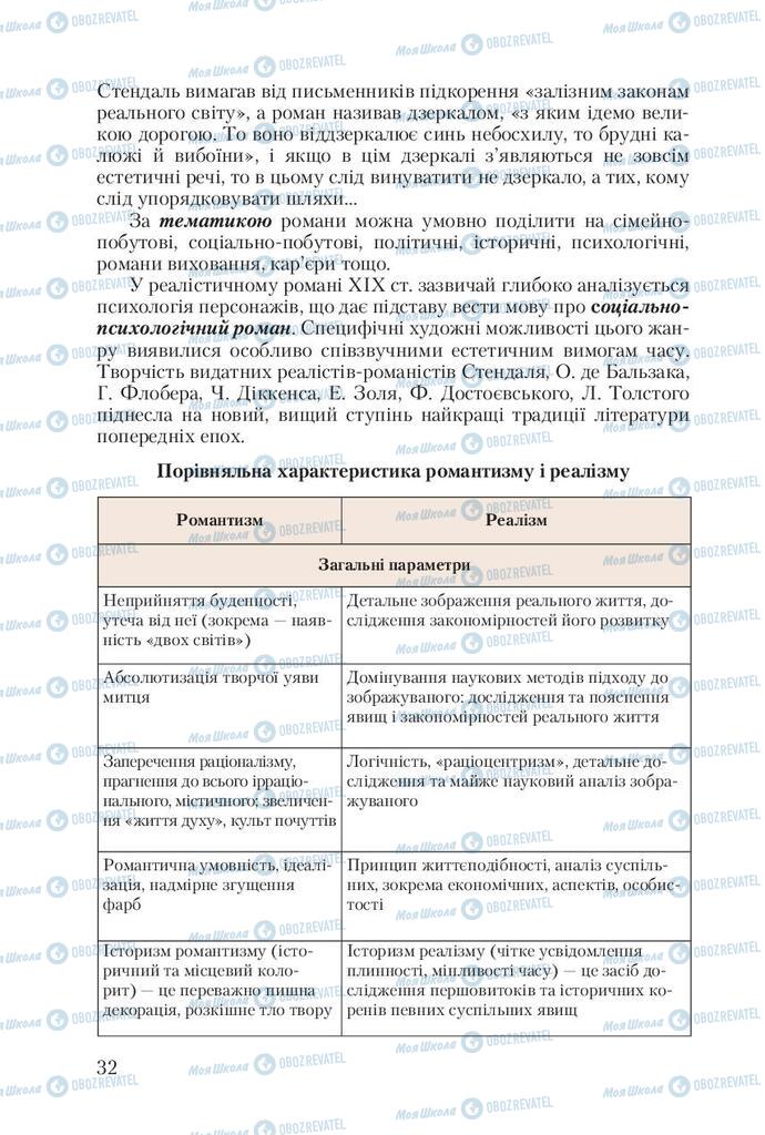 Підручники Зарубіжна література 10 клас сторінка 32