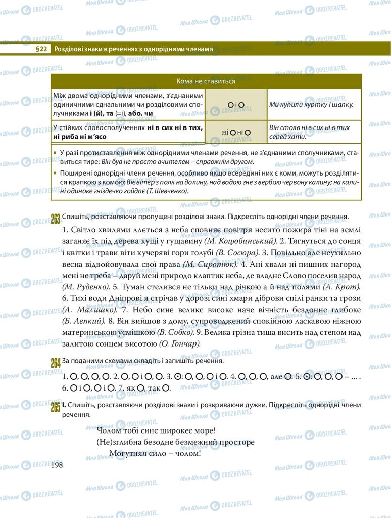 Учебники Укр мова 8 класс страница  198