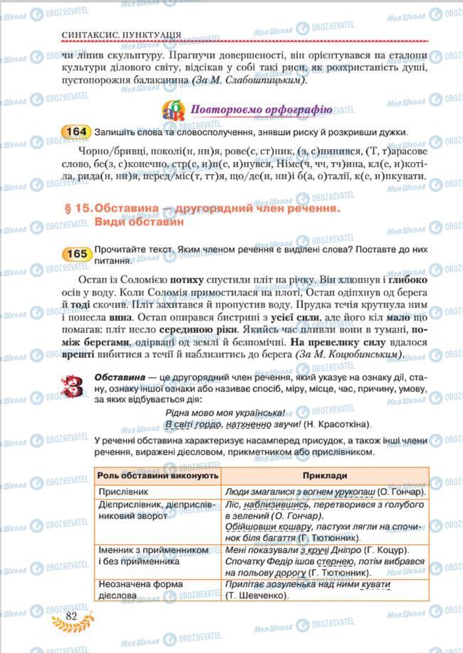 Підручники Українська мова 8 клас сторінка 82