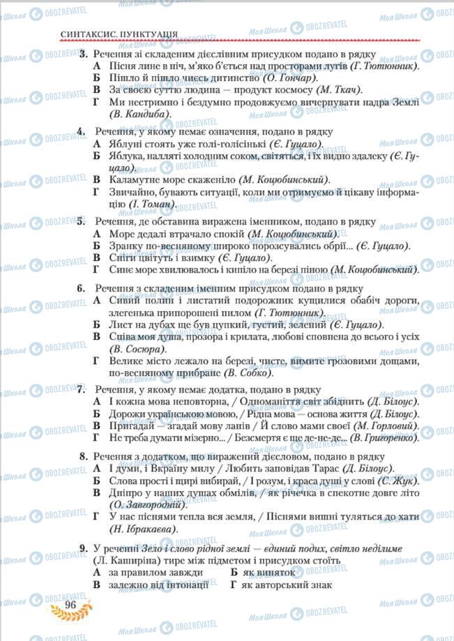 Підручники Українська мова 8 клас сторінка 96