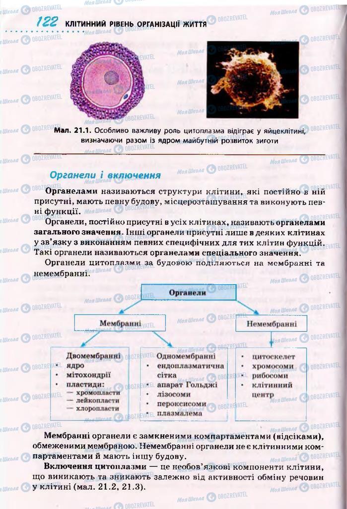 Підручники Біологія 10 клас сторінка 122