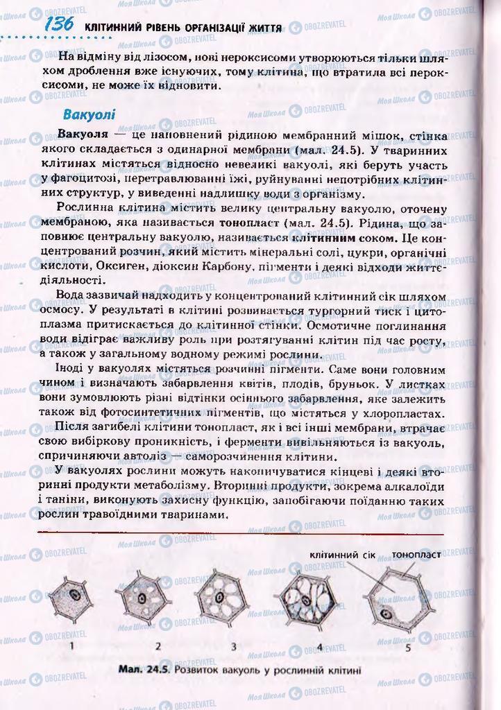 Підручники Біологія 10 клас сторінка 136