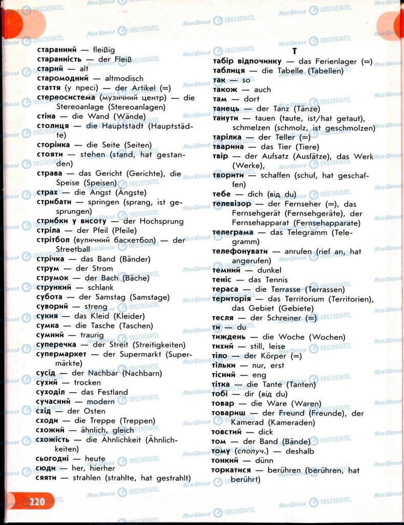 Підручники Німецька мова 8 клас сторінка 221