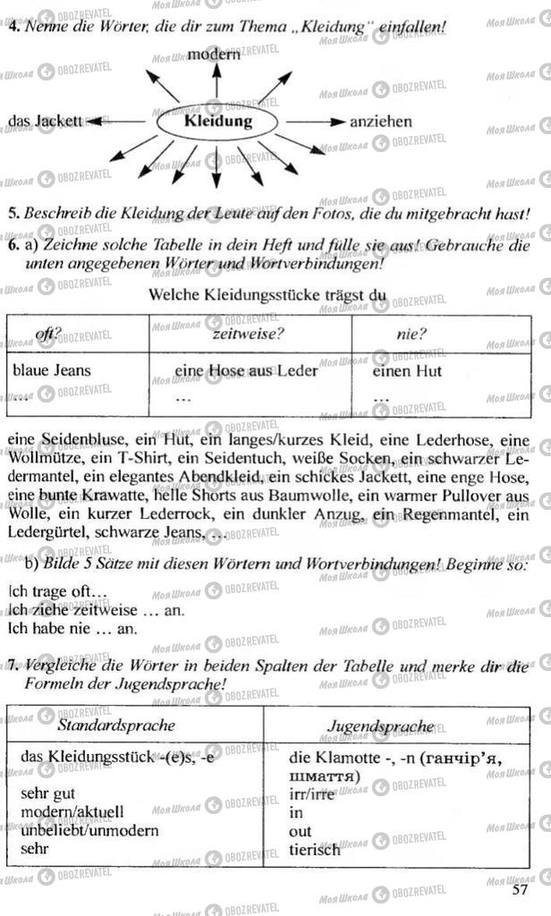 Підручники Німецька мова 10 клас сторінка 57