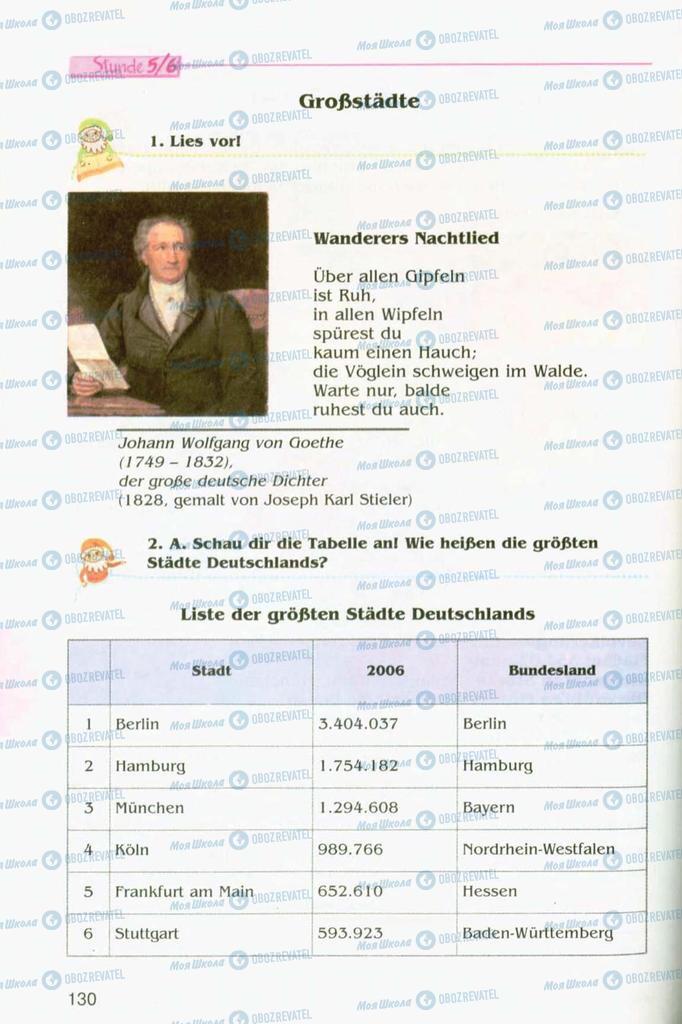 Підручники Німецька мова 8 клас сторінка 130