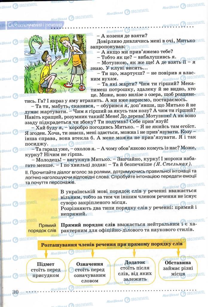 Підручники Українська мова 8 клас сторінка 30