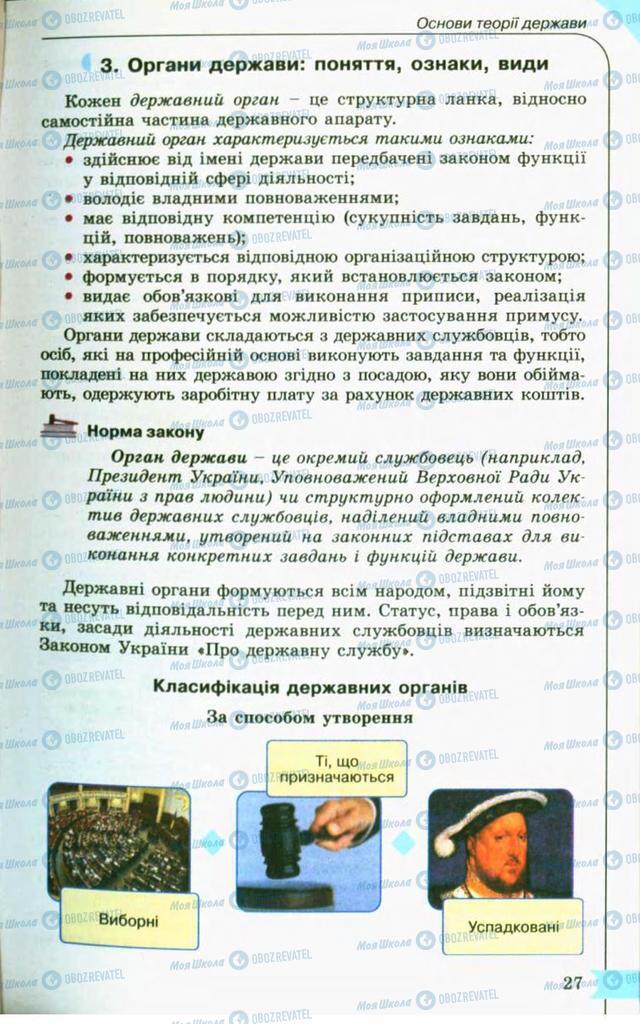 Підручники Правознавство 10 клас сторінка 27