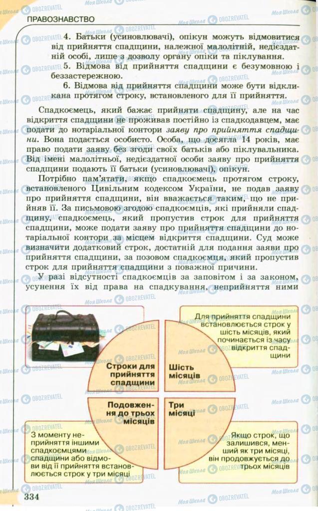 Підручники Правознавство 10 клас сторінка 334