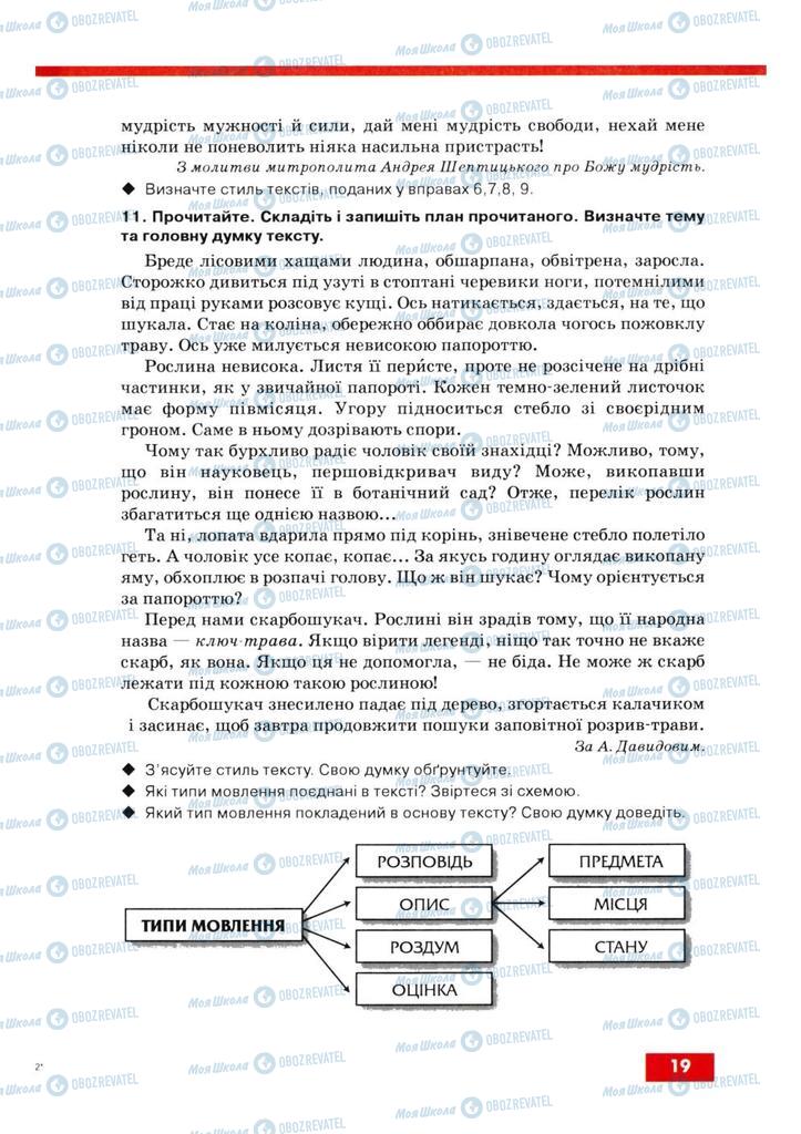 Учебники Укр мова 8 класс страница 19
