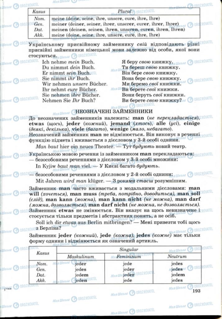 Підручники Німецька мова 8 клас сторінка 193