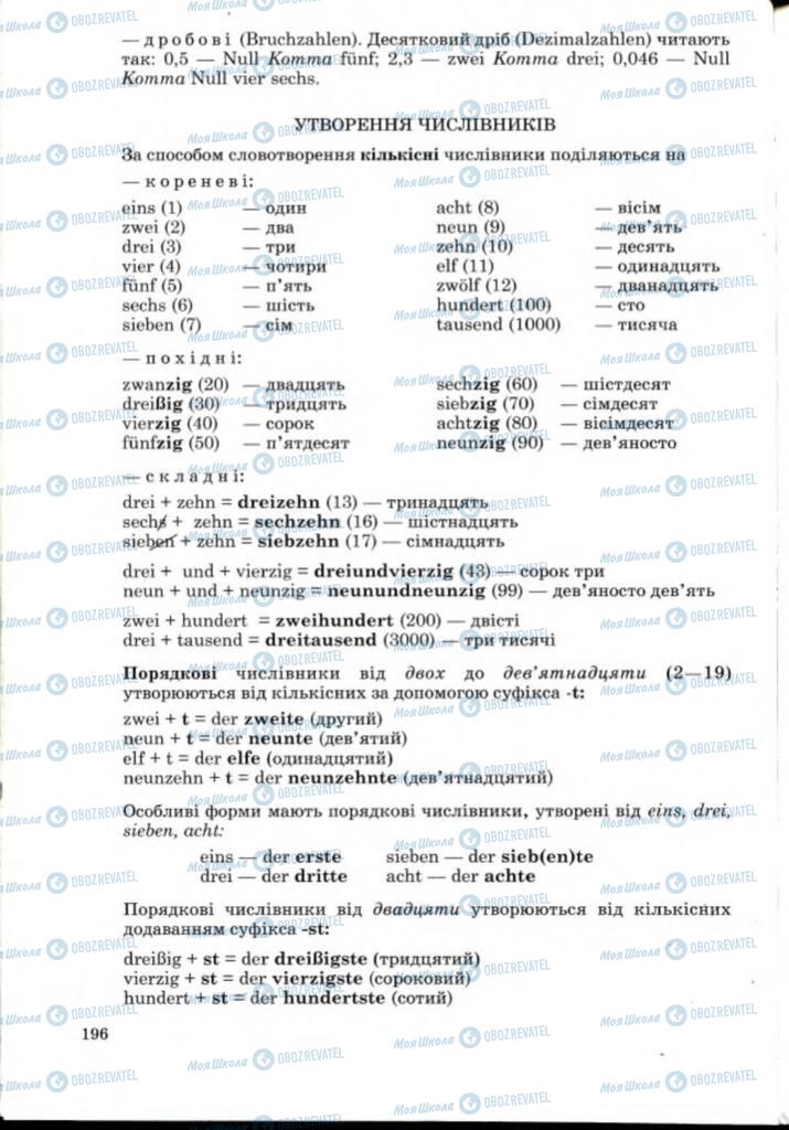 Підручники Німецька мова 8 клас сторінка 196