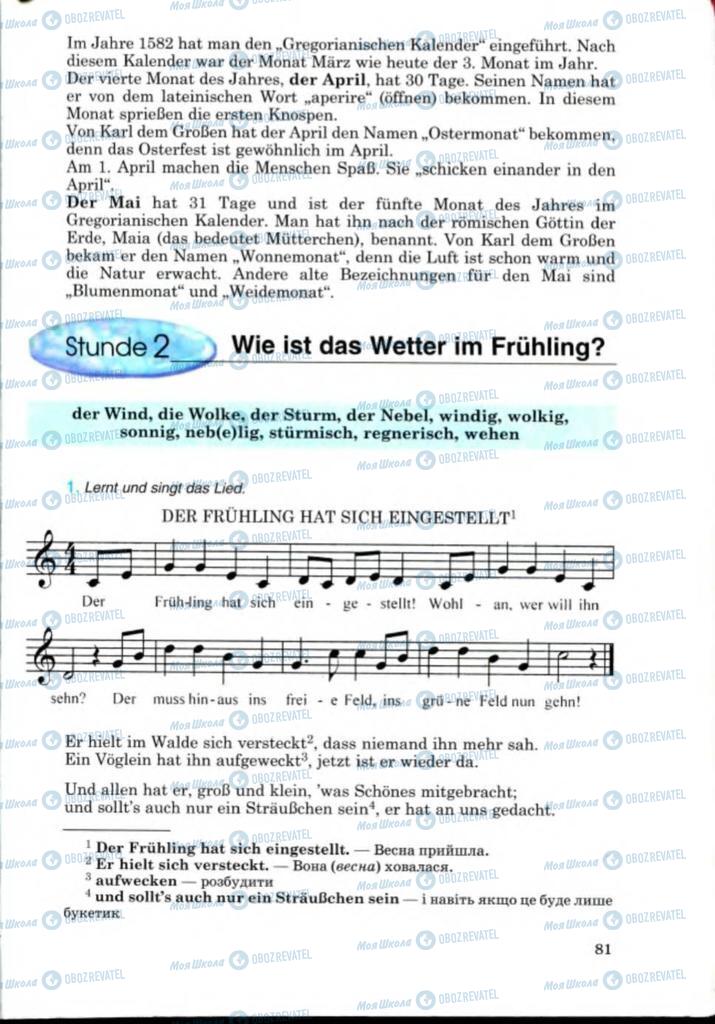 Підручники Німецька мова 8 клас сторінка  81