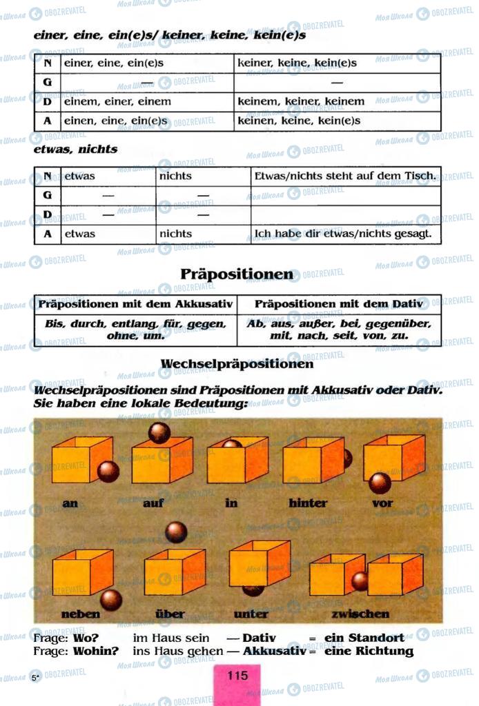 Підручники Німецька мова 8 клас сторінка 115