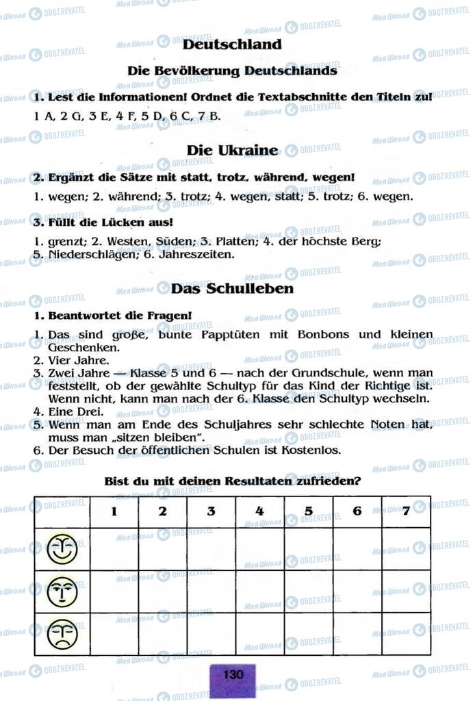 Підручники Німецька мова 8 клас сторінка 130