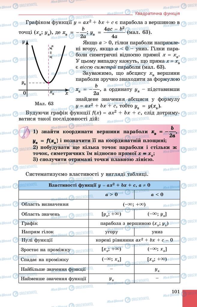 Підручники Алгебра 9 клас сторінка 101