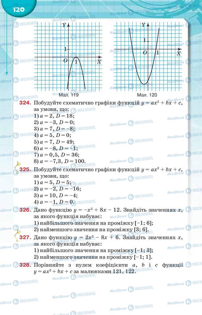 Підручники Алгебра 9 клас сторінка 120