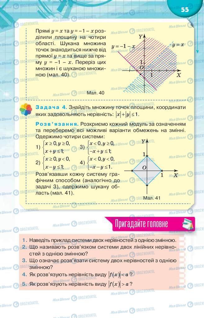 Учебники Алгебра 9 класс страница 55