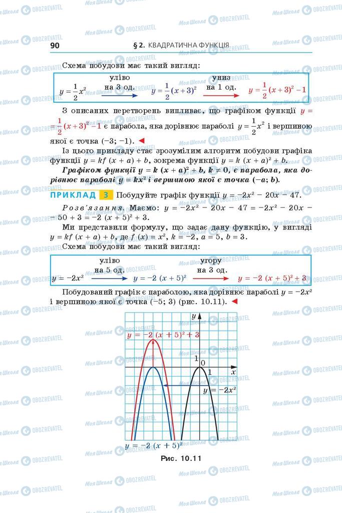 Підручники Алгебра 9 клас сторінка 90