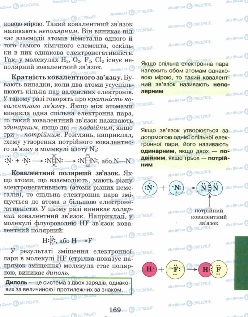 Підручники Хімія 8 клас сторінка 169
