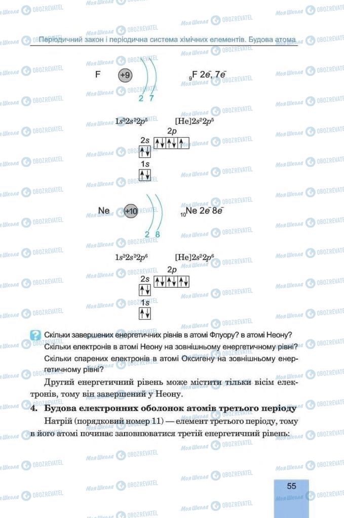 Учебники Химия 8 класс страница 55