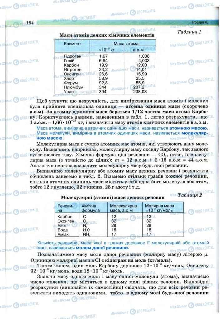 Підручники Фізика 10 клас сторінка 194