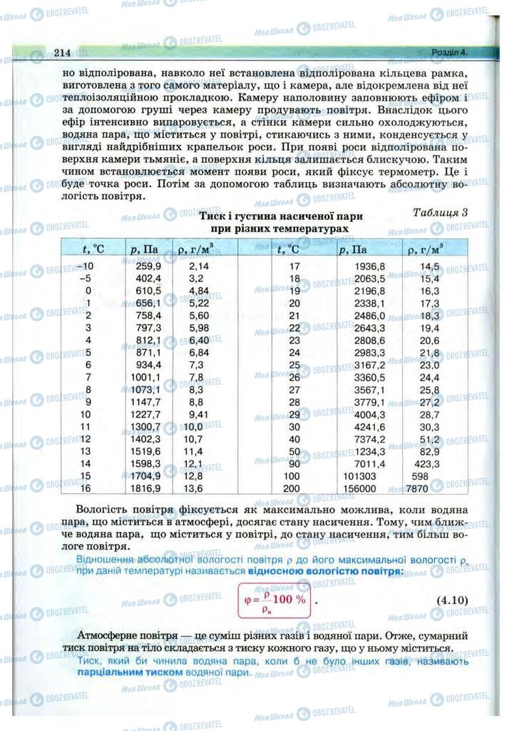 Підручники Фізика 10 клас сторінка 214