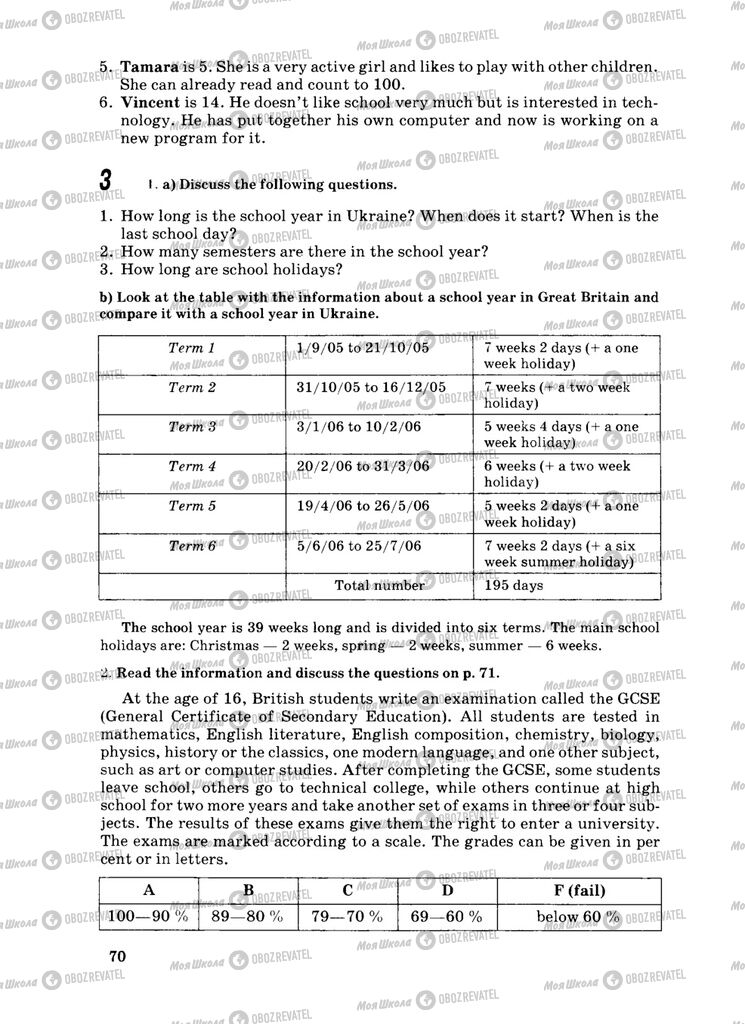 Підручники Англійська мова 8 клас сторінка 70
