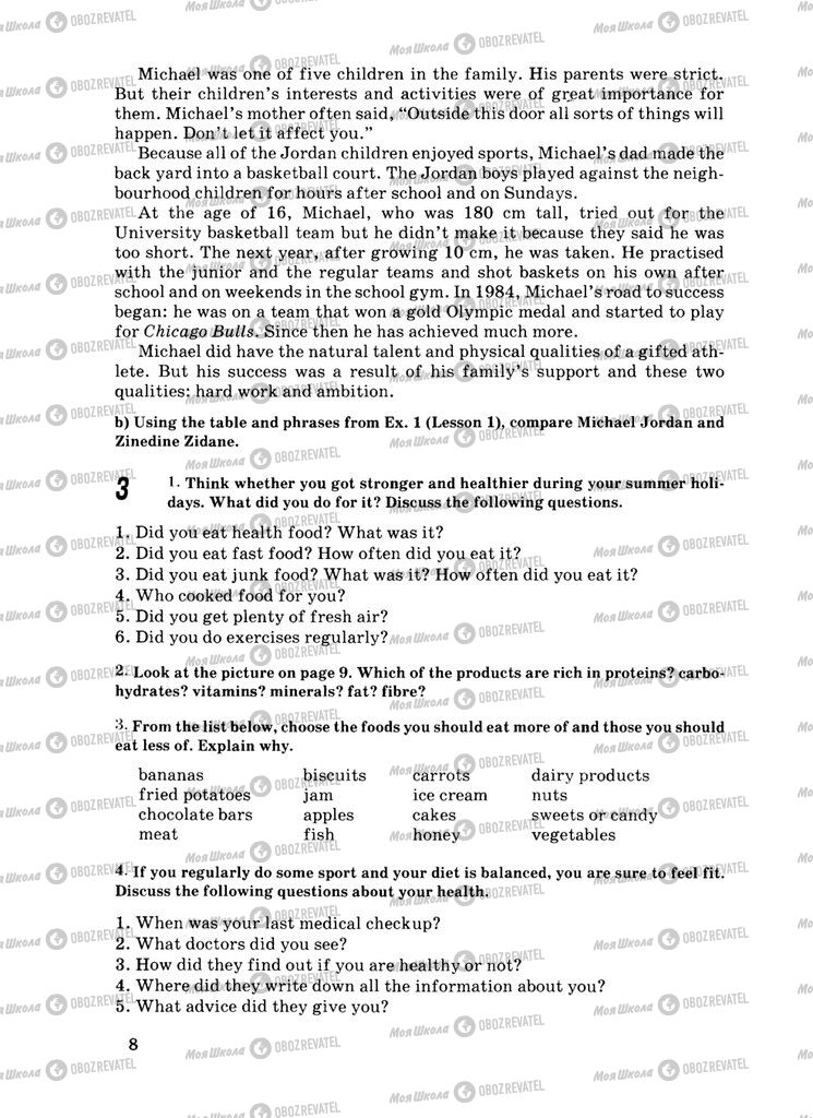 Підручники Англійська мова 8 клас сторінка 8