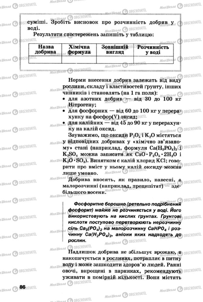 Учебники Химия 10 класс страница 86