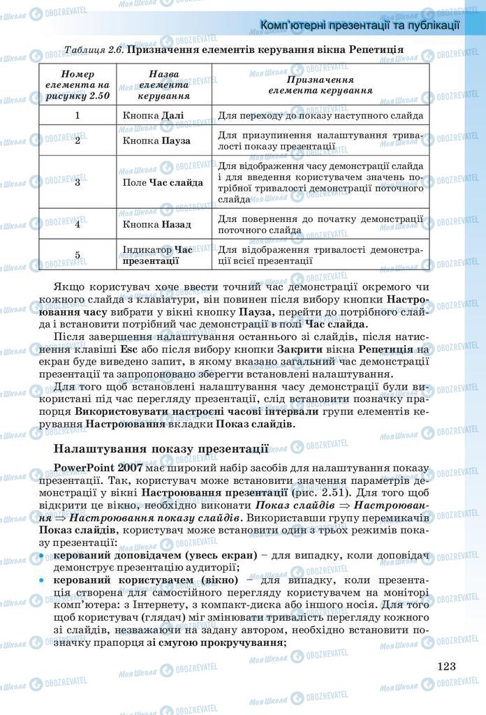 Підручники Інформатика 10 клас сторінка 123