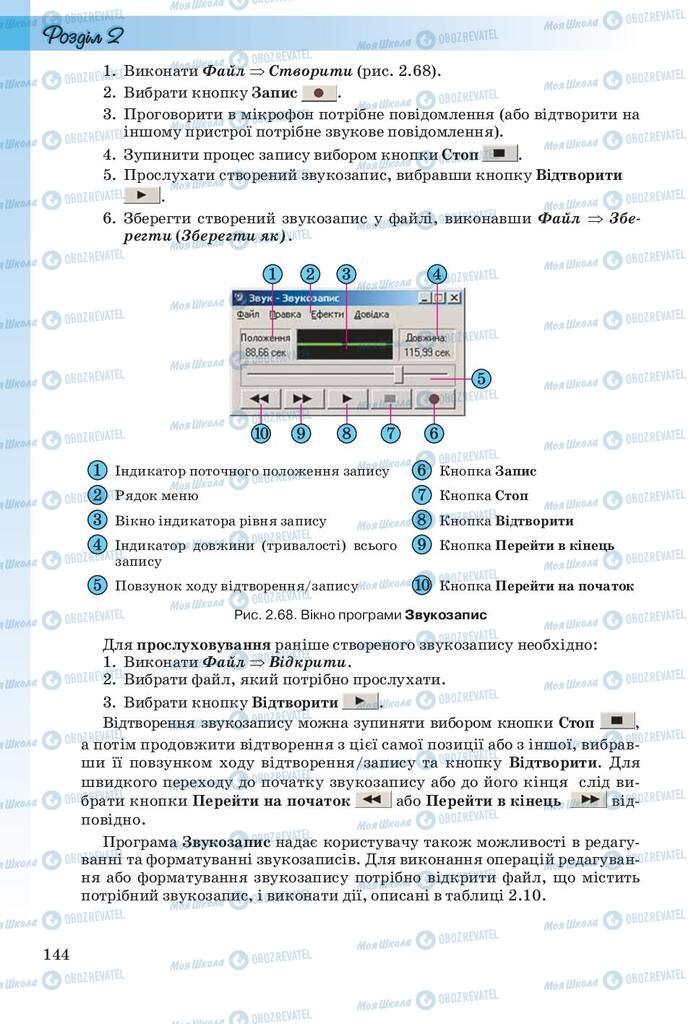 Підручники Інформатика 10 клас сторінка 144