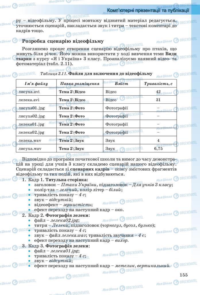 Підручники Інформатика 10 клас сторінка 155