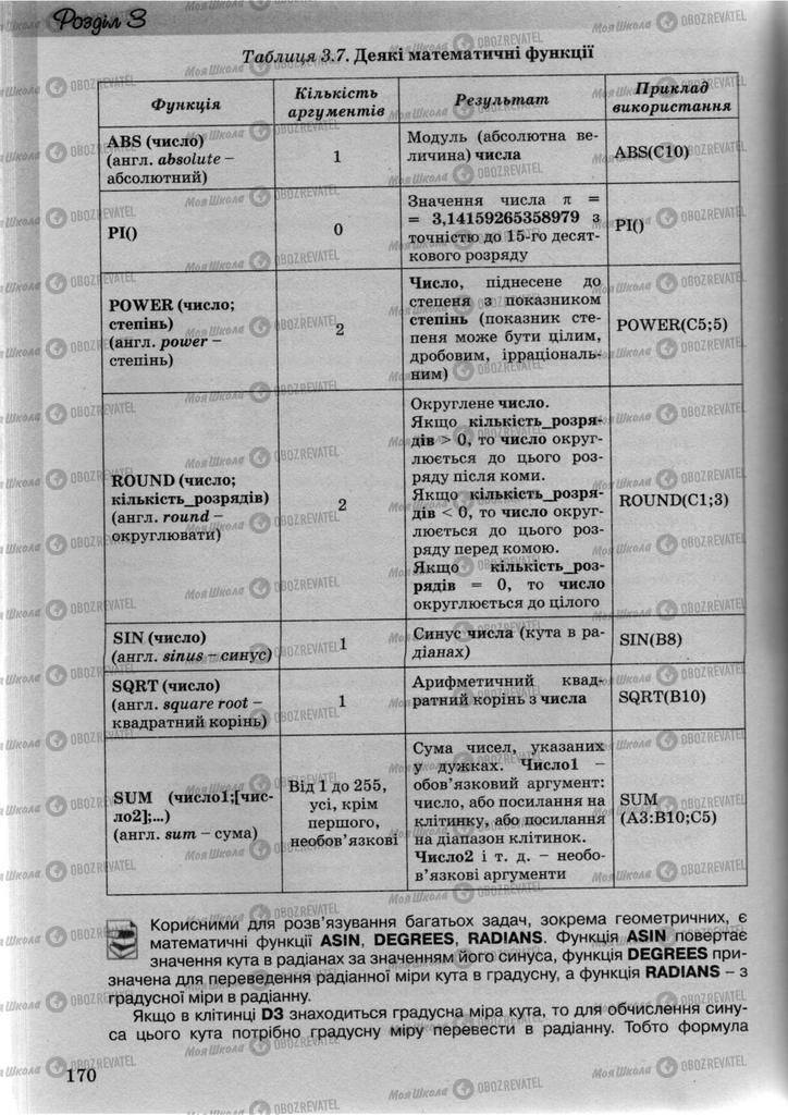 Учебники Информатика 10 класс страница 170