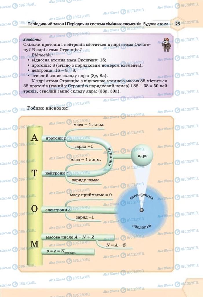 Підручники Хімія 8 клас сторінка 25