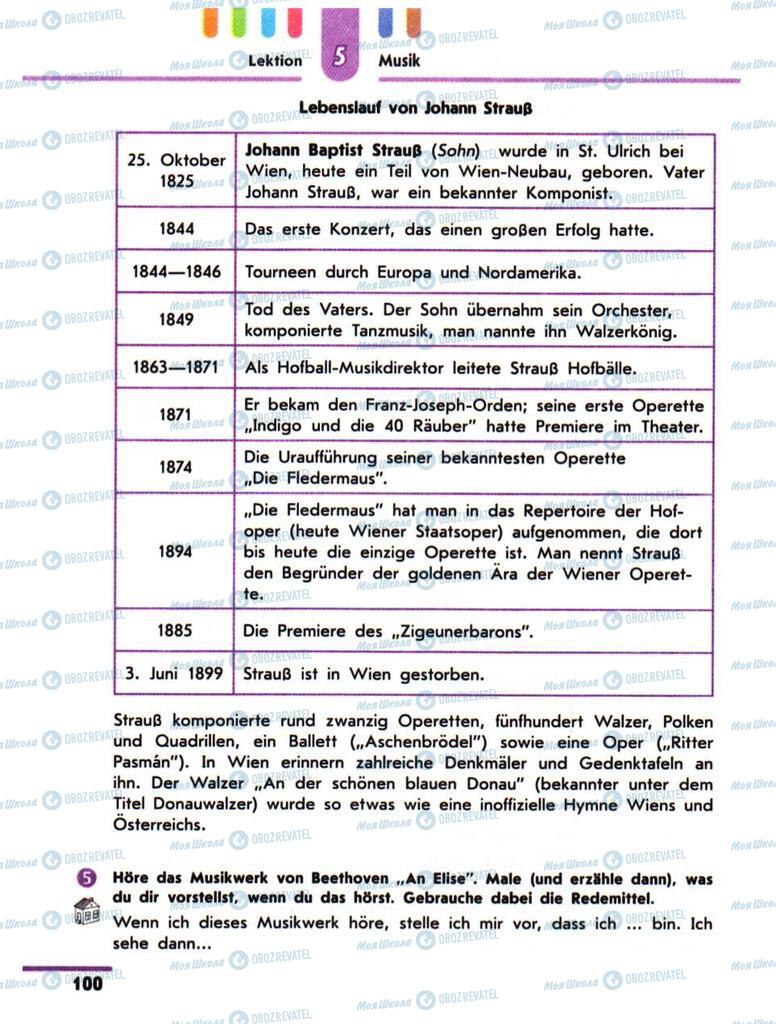 Підручники Німецька мова 10 клас сторінка 100