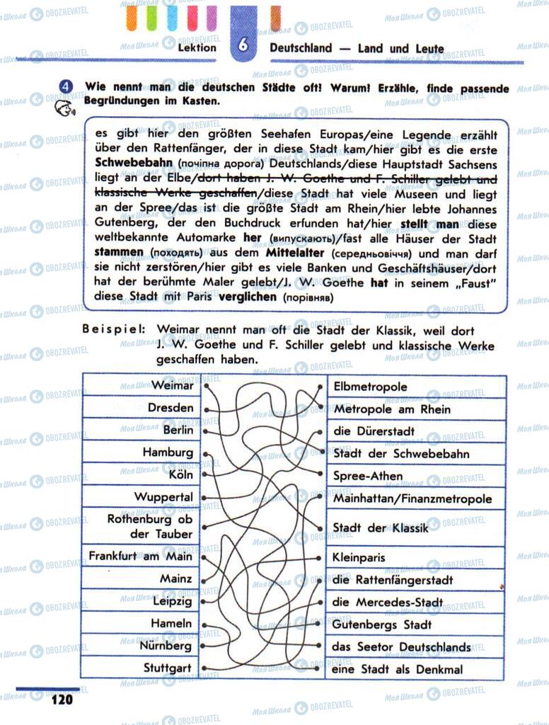 Підручники Німецька мова 10 клас сторінка 120