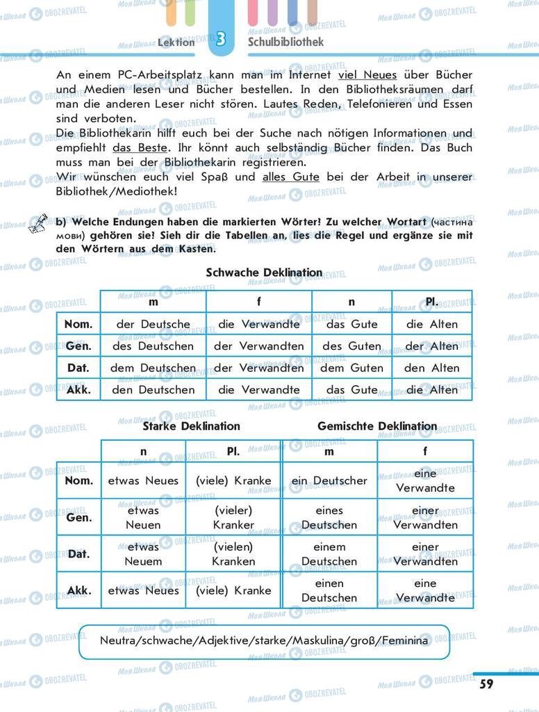 Підручники Німецька мова 10 клас сторінка 59