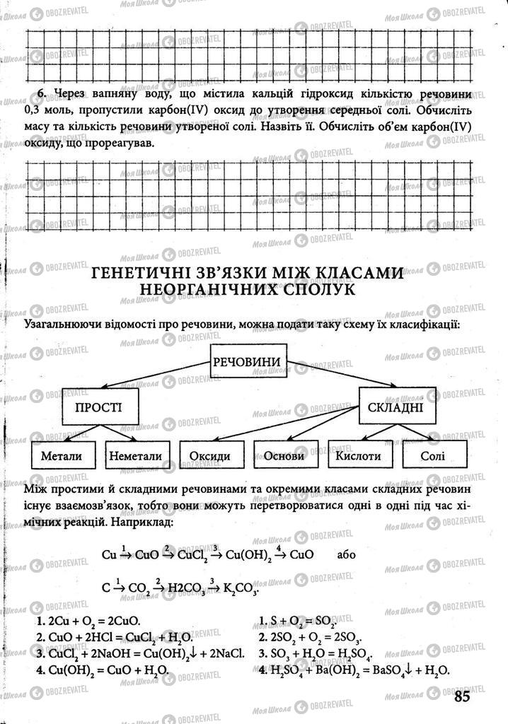 Підручники Хімія 8 клас сторінка 85