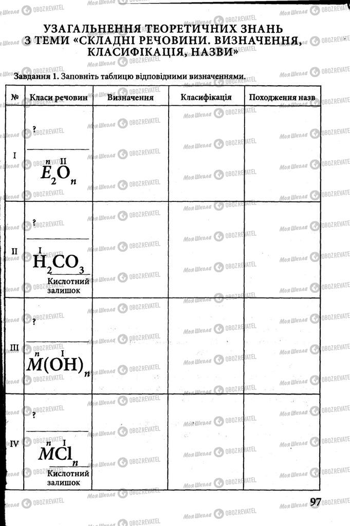 Підручники Хімія 8 клас сторінка 97