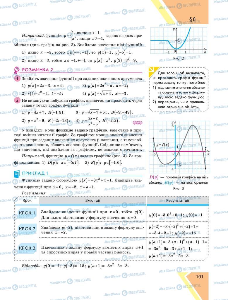 Підручники Алгебра 9 клас сторінка 101