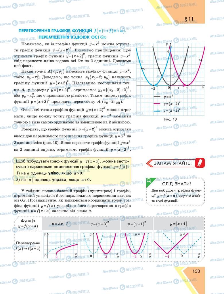 Підручники Алгебра 9 клас сторінка 133