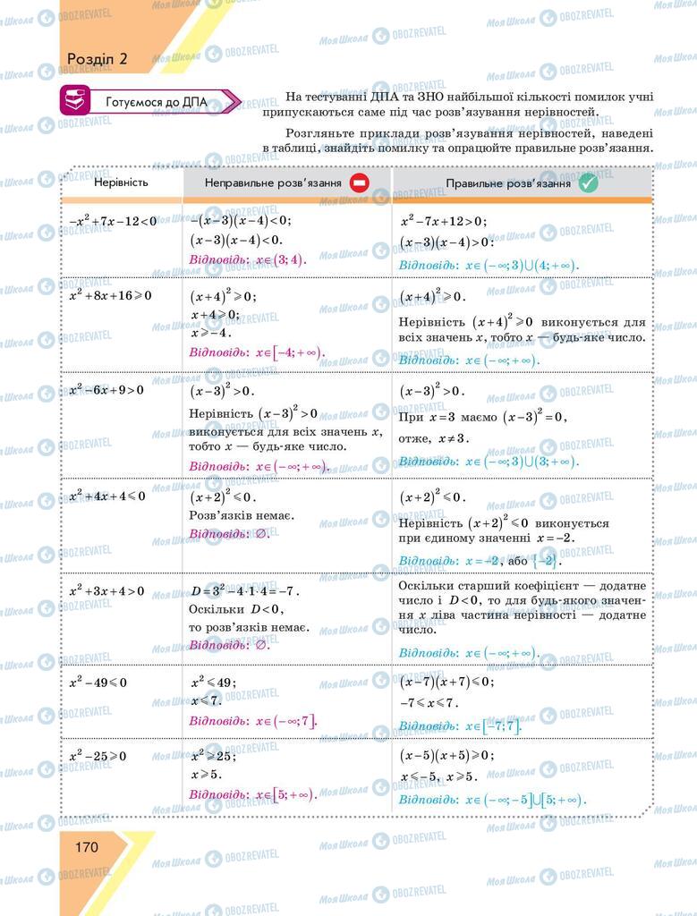 Учебники Алгебра 9 класс страница 170