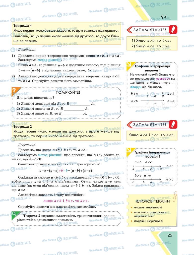 Підручники Алгебра 9 клас сторінка 25