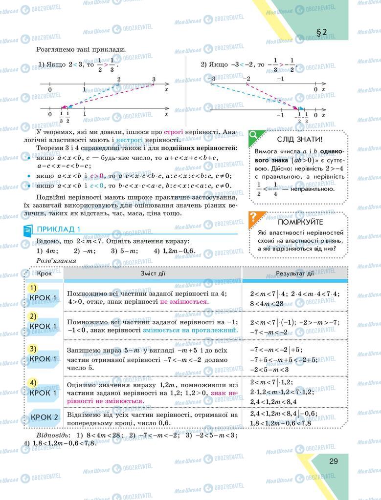 Підручники Алгебра 9 клас сторінка 29