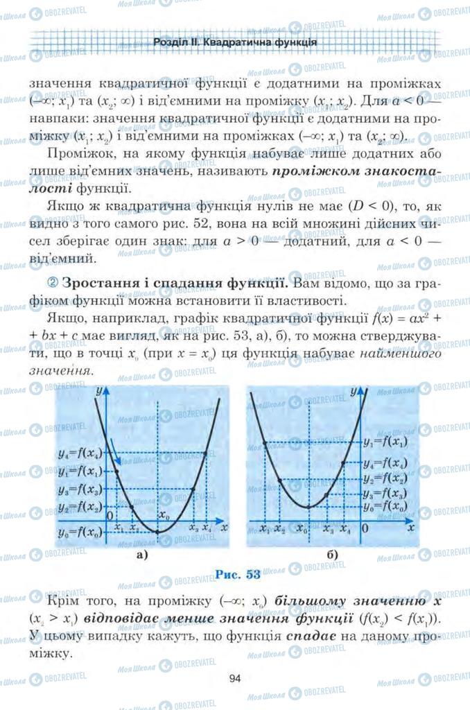 Підручники Алгебра 9 клас сторінка 94