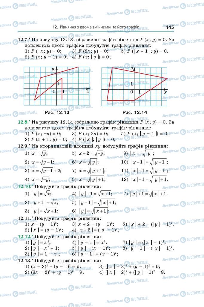 Підручники Алгебра 9 клас сторінка 145