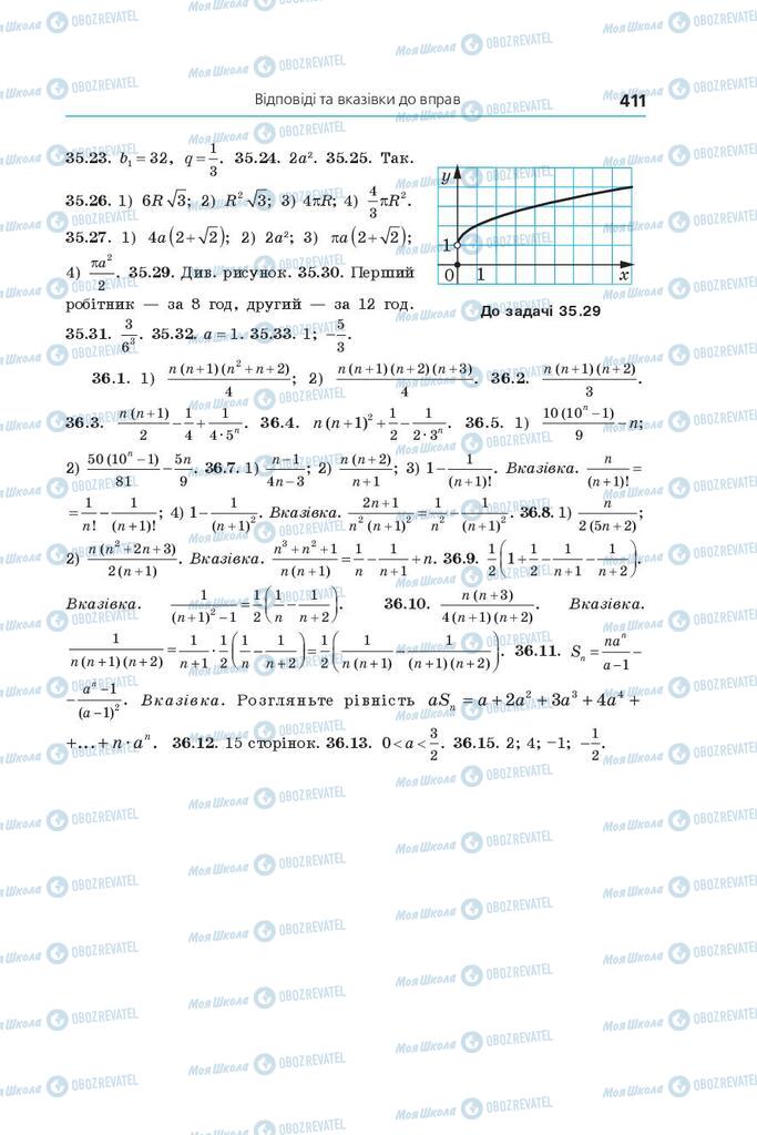 Підручники Алгебра 9 клас сторінка 411