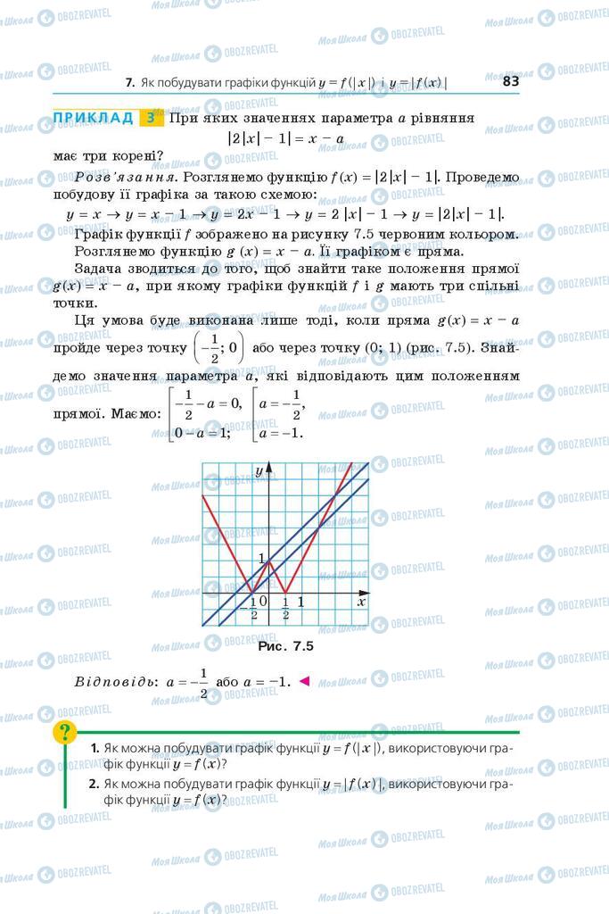 Підручники Алгебра 9 клас сторінка 83
